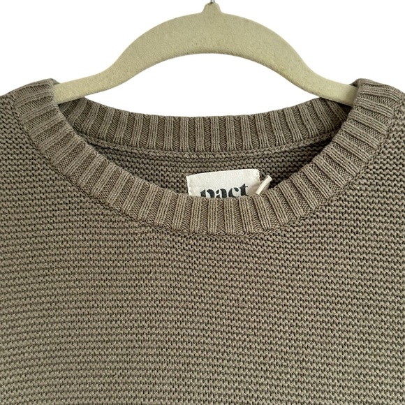 PACT ORGANIC CLASSIC FISHERMENS COTTON CREWNECK SWEATER SIZE LARGE - Picture 4 of 9